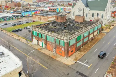 Brick Warehouse on Corner Lot