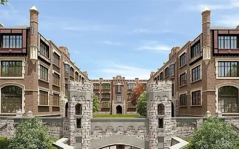 Three-Story Tudor Apartment Building