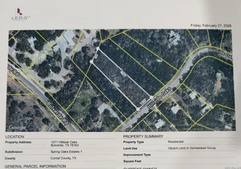 Residential Land in Bulverde, TX