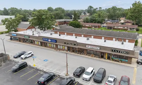 Brick Strip Mall with Laundromat