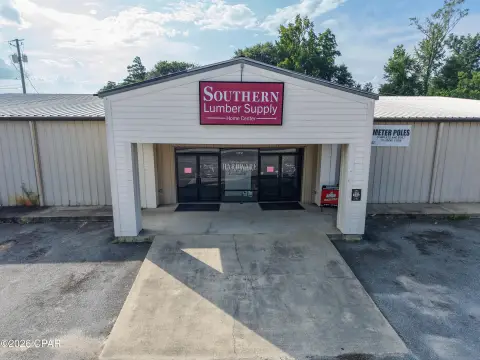 Highway Storefront With Warehouses