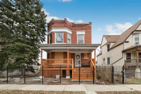 Brick Two-Flat Duplex with Garage