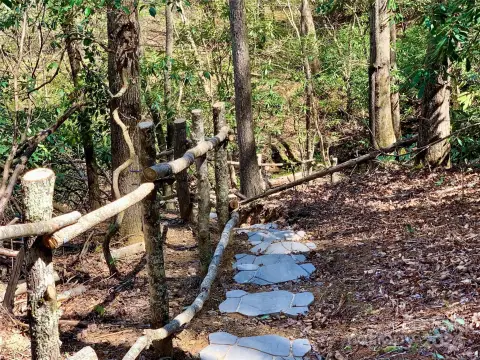 Land with Mountain and Stream Views