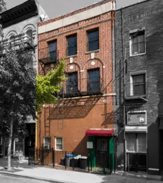Mixed-Use Brick Building