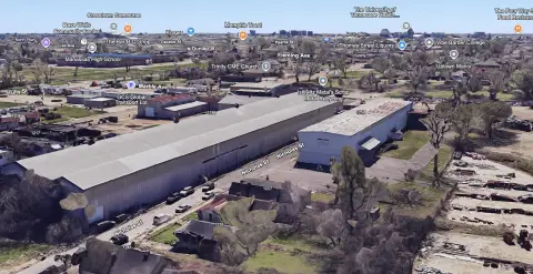 Industrial Manufacturing Campus with Cranes