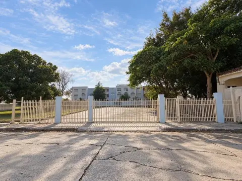 Fenced Downtown Parking Lot