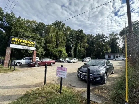 Well-Lit Automotive Car Lot