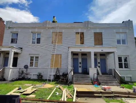 Tornado-Damaged Apartment Building