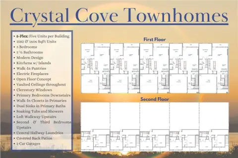 Contemporary 5-Unit Townhome Community