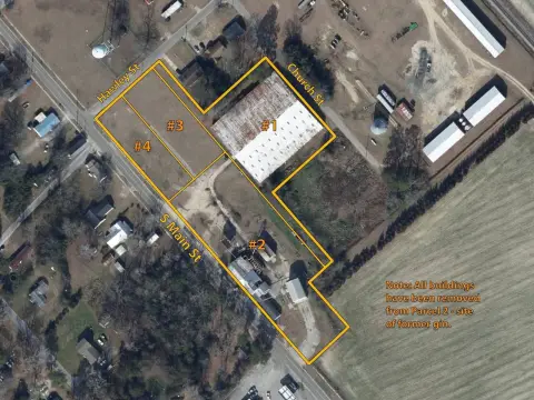 Four-Parcel Commercial Land with Warehouse