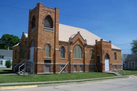 Brick Church Facility with Stage