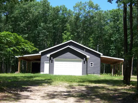 Wooded Building Site with Garage/Shop