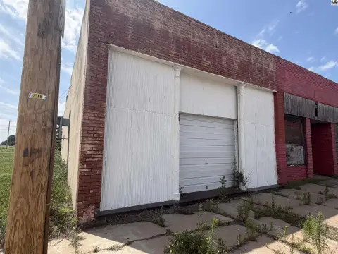 Brick Flex Building with Garage Door