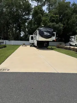 RV Resort Lot with Green Space Backing