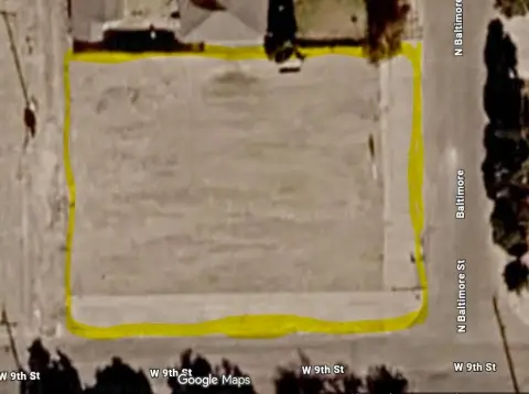 Paved Parking Lot Corner