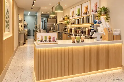 Bubble Tea Shop with Equipment
