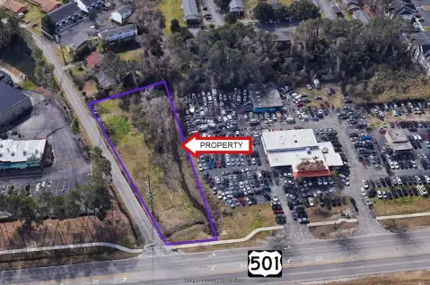 Corner Development Land with Curb Cut