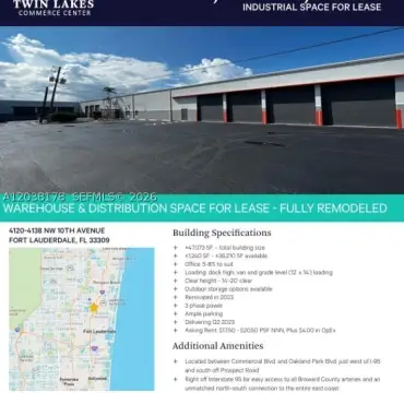 Warehouse with Office and Dock Access