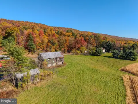 Farmland with Bank Barn
