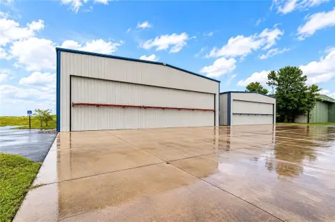 Private Aircraft Hangar with Hydraulic Door