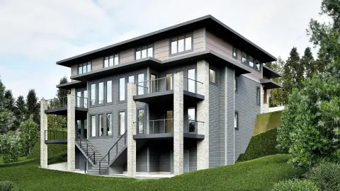 Contemporary Duplex on Spirit Lake
