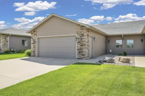 Single-Story Duplex with Attached Garage