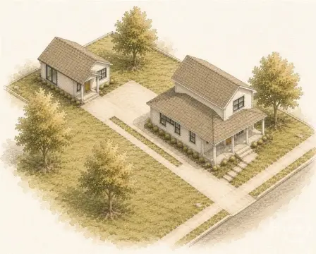 Duplex with Detached One-Bedroom ADU