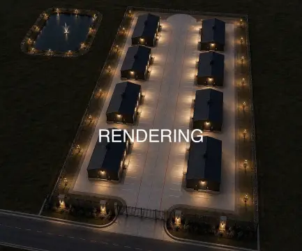 Concrete Warehouse with Secured Entry