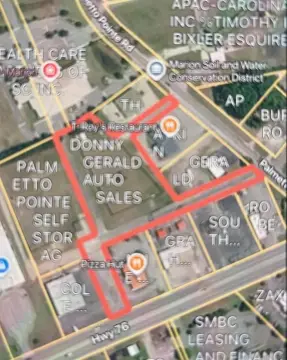 Fenced Commercial Land