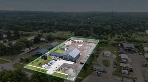 Fenced Industrial Storage Yard