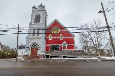 Mixed-Use Property with Stained Glass