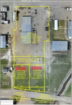 Adjoining Commercial Lots on Paved Street
