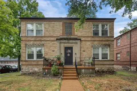 Four-Unit Quadplex Brick Building