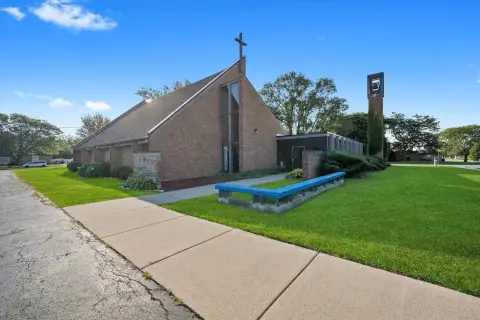 Brick Church Facility with Courtyard