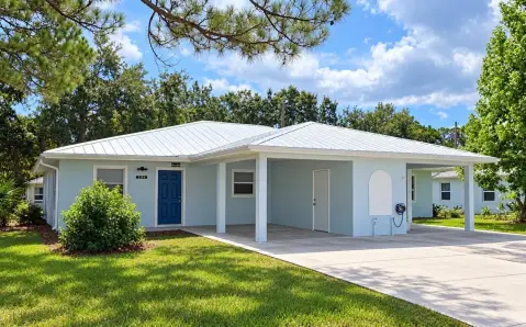 Concrete-Block Duplex