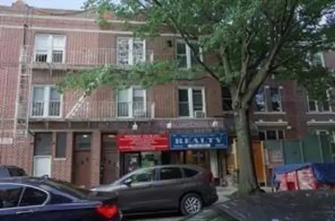 Mixed-Use Brick Building with Storefronts