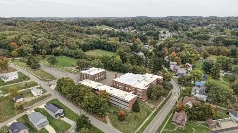 School Campus with Three Buildings
