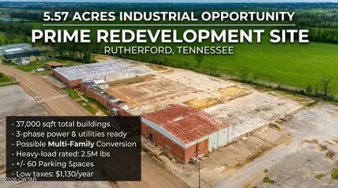 Rutherford Industrial Land with Structures