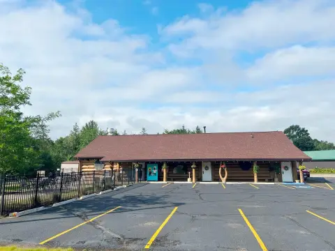 Log Restaurant Along Trail