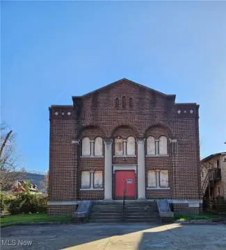 Brick Church with Stained Glass