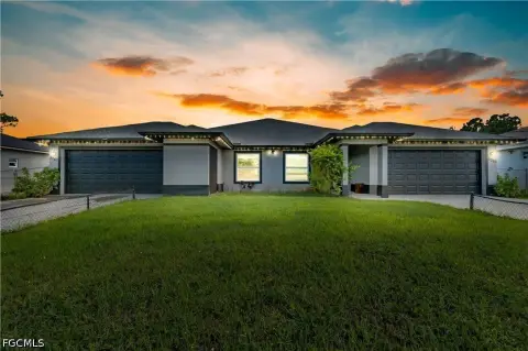 Duplex with Attached Two-Car Garages