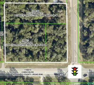 Commercial Corner Lot with Traffic Signal
