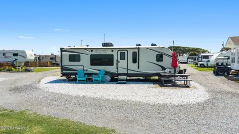 Coastal Campground Site With RV