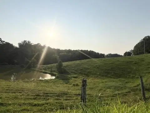 Fenced Agricultural Land with Pond