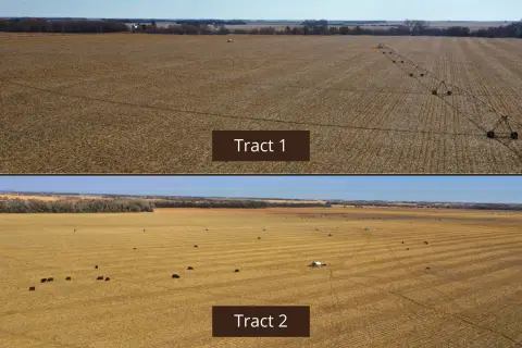 Nebraska Farmland with Irrigation Systems