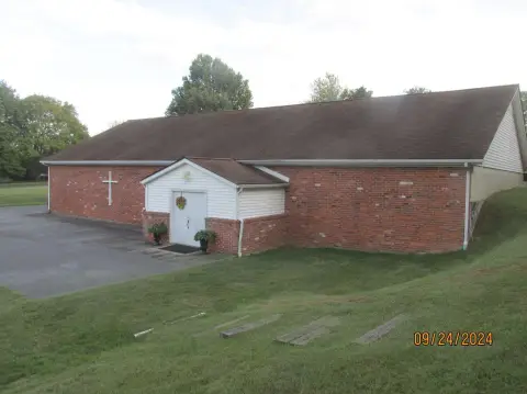 Brick Church Building on Corner Lot