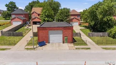 Brick Warehouse with Garage Door