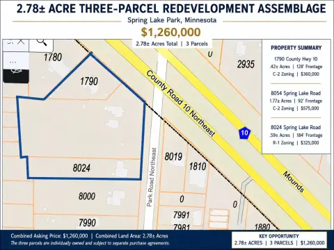Three-Parcel Commercial Land Assemblage