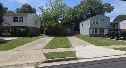 Brick Duplex with Separate Driveways