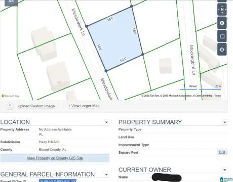 Residential Land in Blountsville, AL
